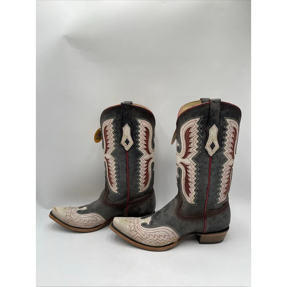 Corral Men’s Navy Blue Eagle Leather Thunderbird Cowboy Boots Size 10.5D - Picture 3 of 9
